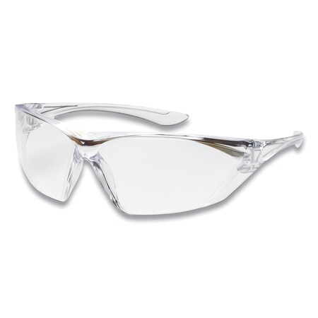 Bouton Optical Bullseye Rimless Safety Glasses, Anti-Fog, Anti-Scratch, Clear Lens, Clear Frame 250-31-0020